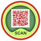 Custom QR code design sample 3 with icon style