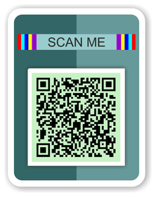Custom QR code design sample 7 for menu or flyer